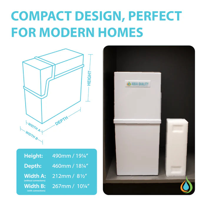 Aqua Quality Water Softener with Full Installation Kit - Non Electric