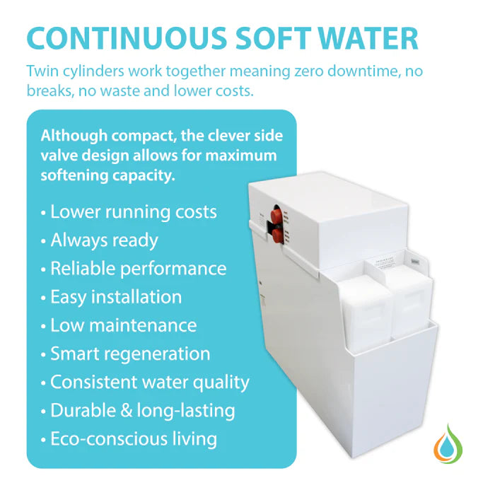 Aqua Quality Water Softener with Full Installation Kit - Non Electric
