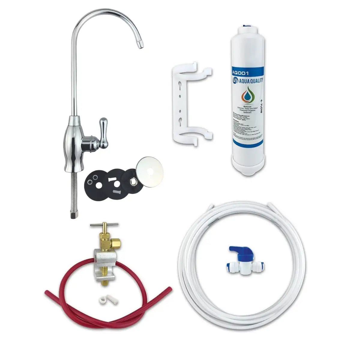 Under Sink Drinking Water Tap Filter Kit System Including Choice of Tap and Accessories - Aqua Quality