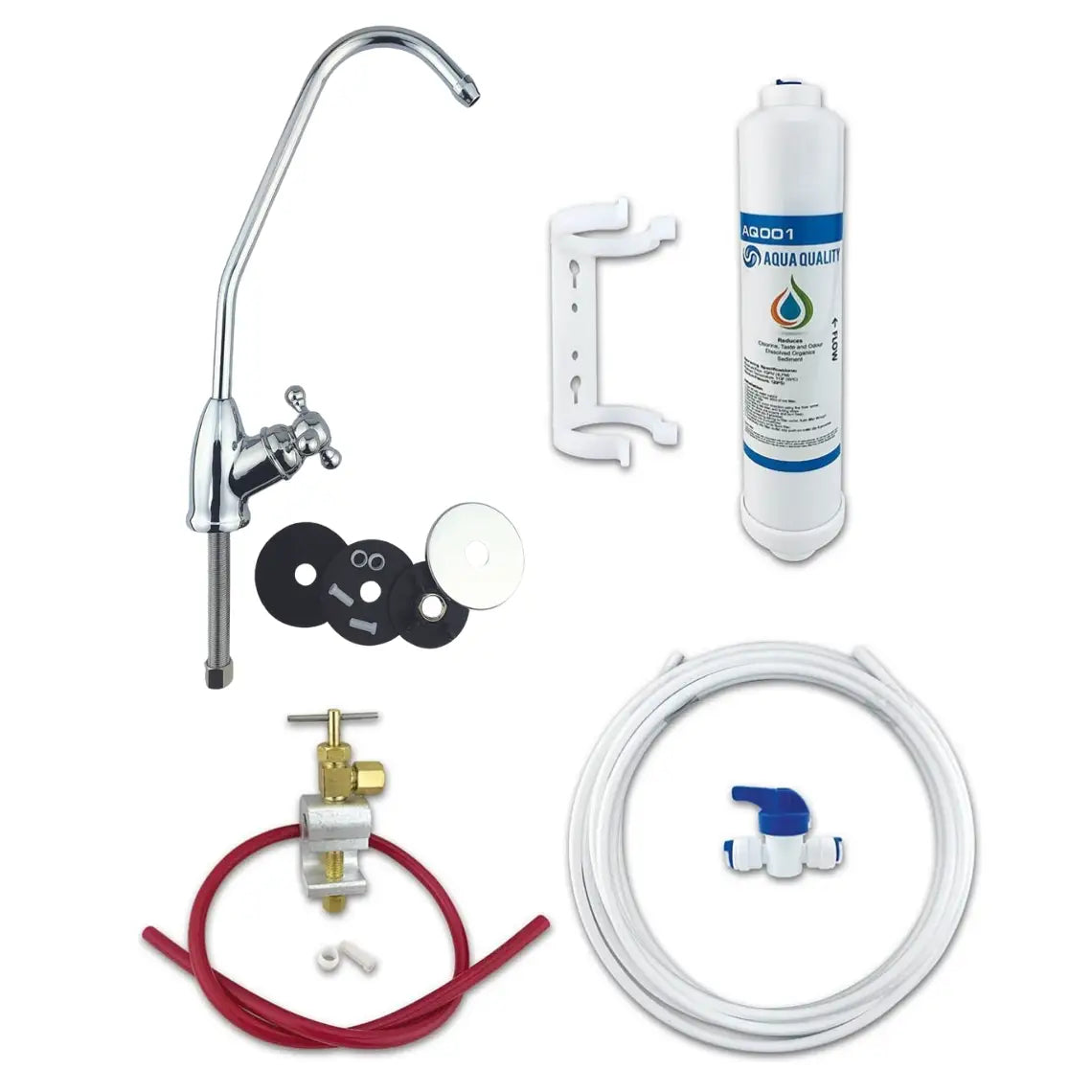 Under Sink Drinking Water Tap Filter Kit System Including Choice of Tap and Accessories - Aqua Quality