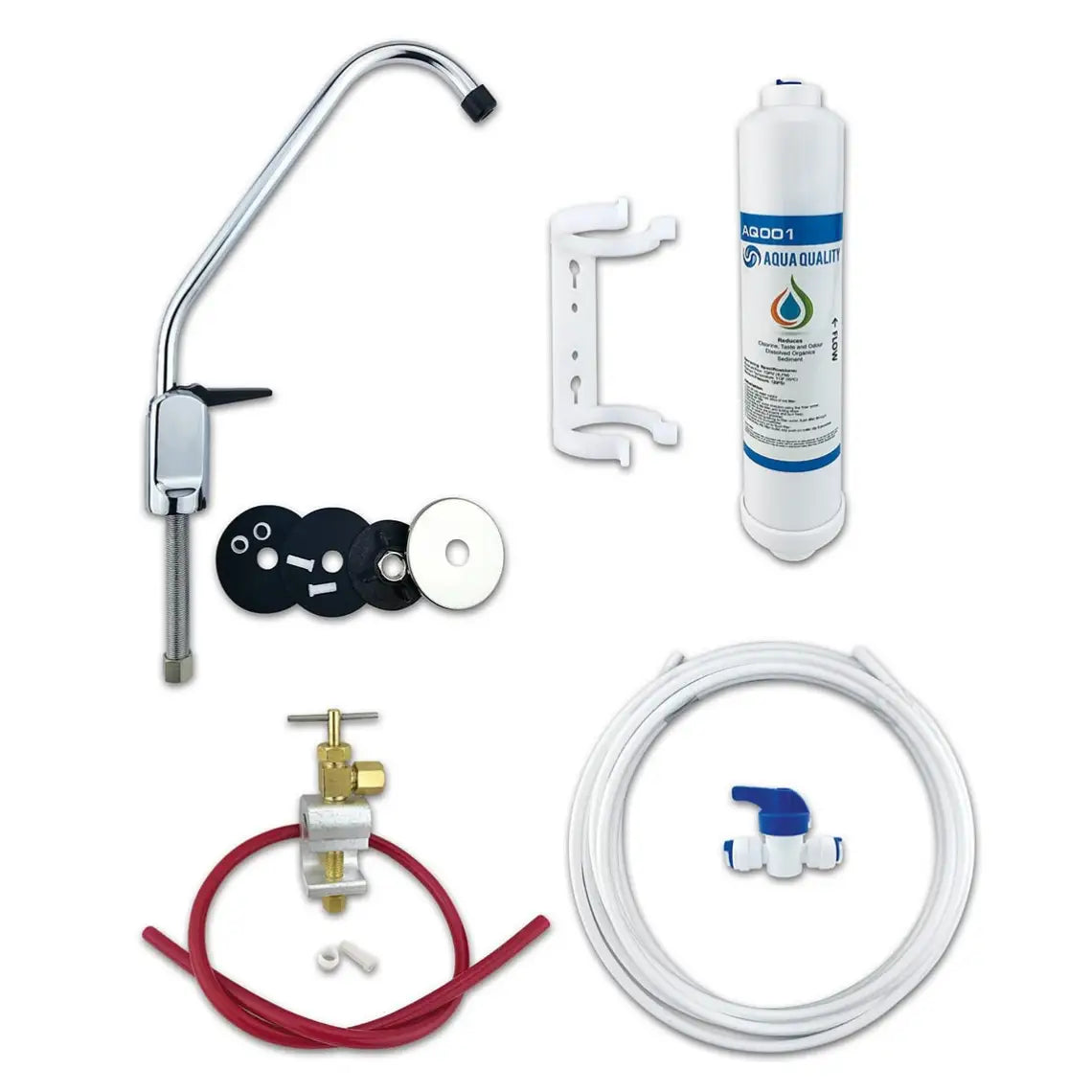 Under Sink Drinking Water Tap Filter Kit System Including Choice of Tap and Accessories - Aqua Quality