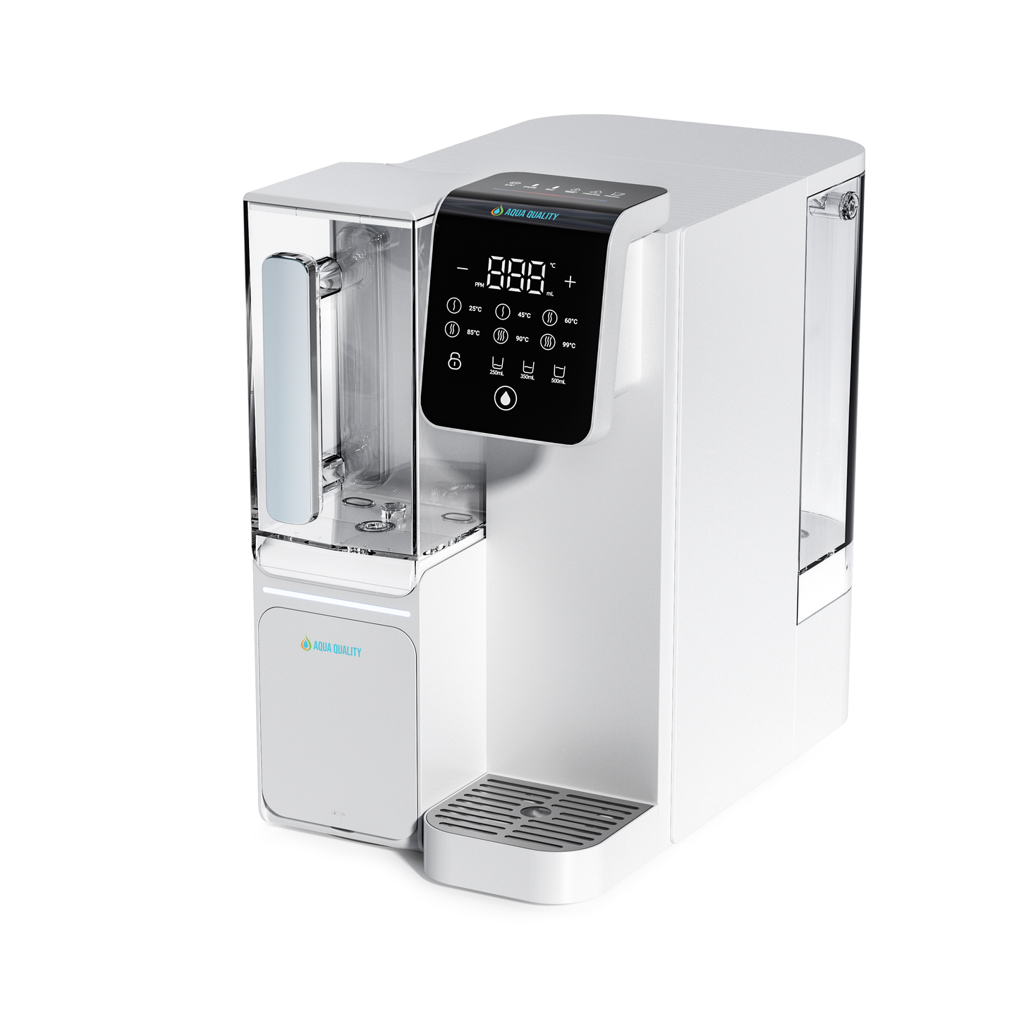 Aqua Quality Countertop Reverse Osmosis System with Instant Hot Water Dispenser up to 95°C | Removes up to 99.99% of Contaminants | Post Alkaline Filter, 100GPD Membrane